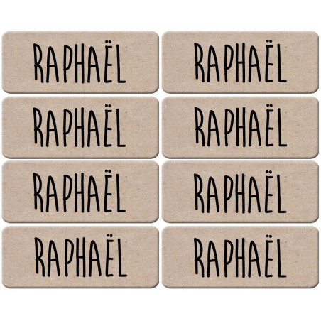 Prénom Raphaël - 8 stickers de 5x2cm - Sticker/autocollant