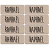 Prénom Raphaël - 8 stickers de 5x2cm - Sticker/autocollant