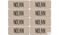 Prénom Nolan - 8 stickers de 5x2cm - Sticker/autocollant