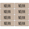 Prénom Nolan - 8 stickers de 5x2cm - Sticker/autocollant