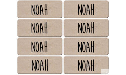 Prénom Noah - 8 stickers de 5x2cm - Sticker/autocollant