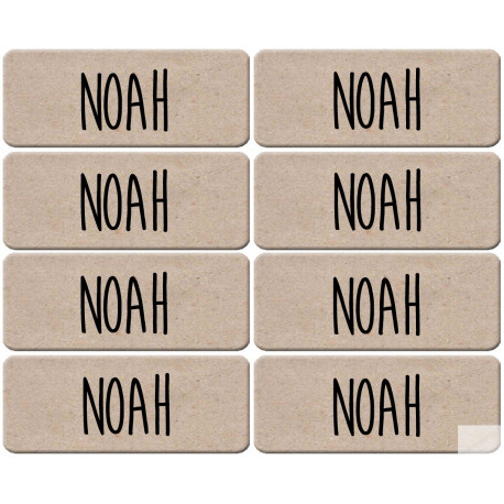 Prénom Noah - 8 stickers de 5x2cm - Sticker/autocollant