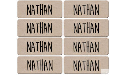 Prénom Nathan - 8 stickers de 5x2cm - Sticker/autocollant