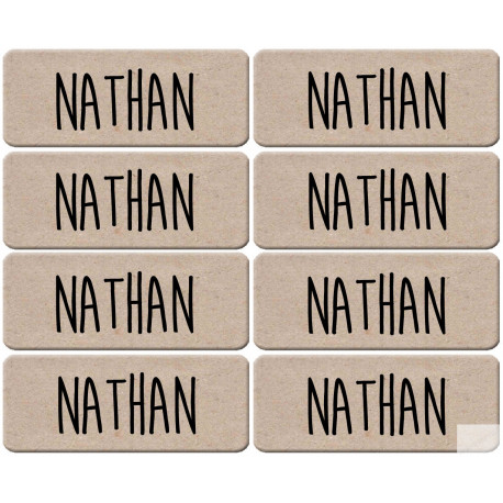 Prénom Nathan - 8 stickers de 5x2cm - Sticker/autocollant