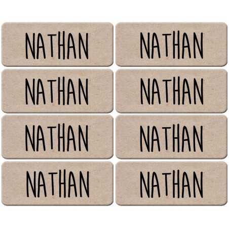 Prénom Nathan - 8 stickers de 5x2cm - Sticker/autocollant