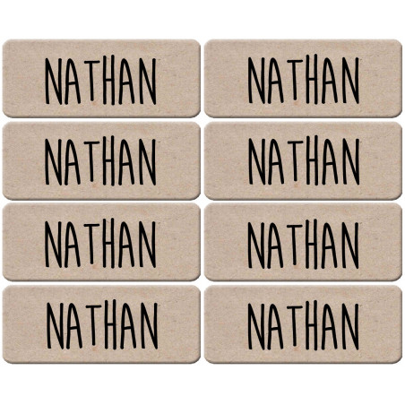 Prénom Nathan - 8 stickers de 5x2cm - Sticker/autocollant