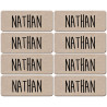 Prénom Nathan - 8 stickers de 5x2cm - Sticker/autocollant
