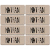 Prénom Nathan - 8 stickers de 5x2cm - Sticker/autocollant