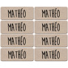 Prénom Mathéo - 8 stickers de 5x2cm - Sticker/autocollant