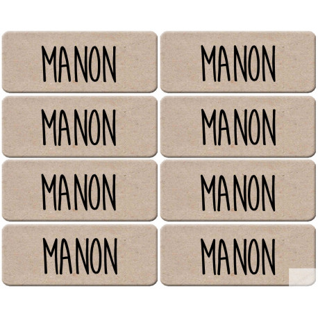 Prénom Manon - 8 stickers de 5x2cm - Sticker/autocollant