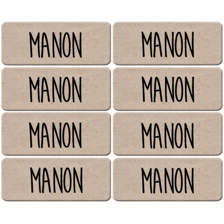 Prénom Manon - 8 stickers de 5x2cm - Sticker/autocollant