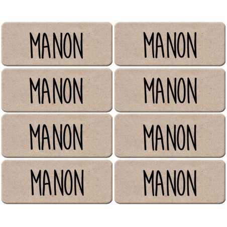 Prénom Manon - 8 stickers de 5x2cm - Sticker/autocollant