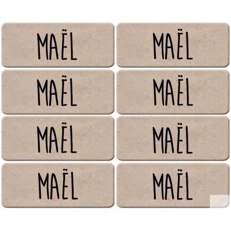 Prénom Maël - 8 stickers de 5x2cm - Sticker/autocollant