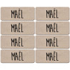 Prénom Maël - 8 stickers de 5x2cm - Sticker/autocollant