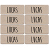 Prénom Lucas - 8 stickers de 5x2cm - Sticker/autocollant