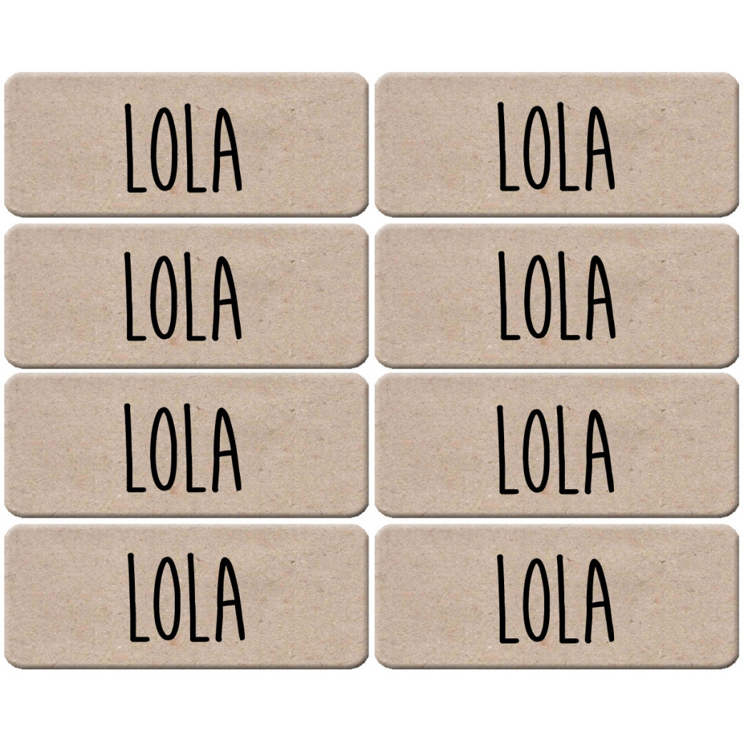 Prénom Lola - 8 stickers de 5x2cm - Sticker/autocollant