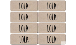 Prénom Lola - 8 stickers de 5x2cm - Sticker/autocollant