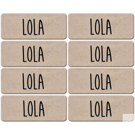 Prénom Lola - 8 stickers de 5x2cm - Sticker/autocollant
