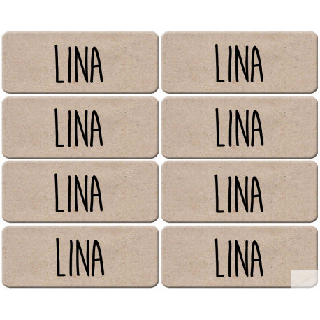 Prénom Lina - 8 stickers de 5x2cm - Sticker/autocollant