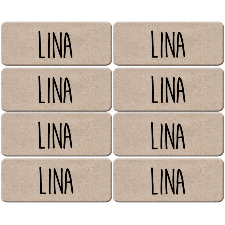 Prénom Lina - 8 stickers de 5x2cm - Sticker/autocollant