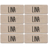 Prénom Lina - 8 stickers de 5x2cm - Sticker/autocollant