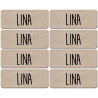 Prénom Lina - 8 stickers de 5x2cm - Sticker/autocollant