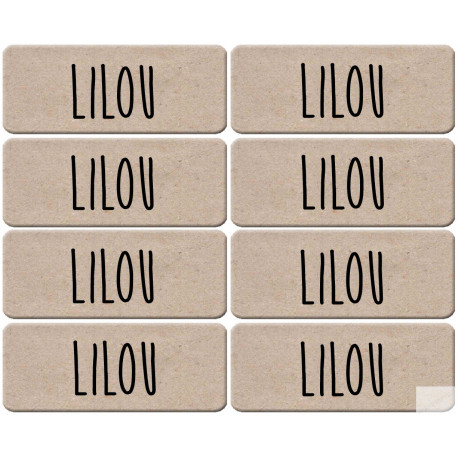 Prénom Lilou - 8 stickers de 5x2cm - Sticker/autocollant