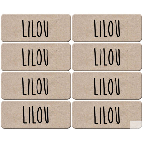Prénom Lilou - 8 stickers de 5x2cm - Sticker/autocollant