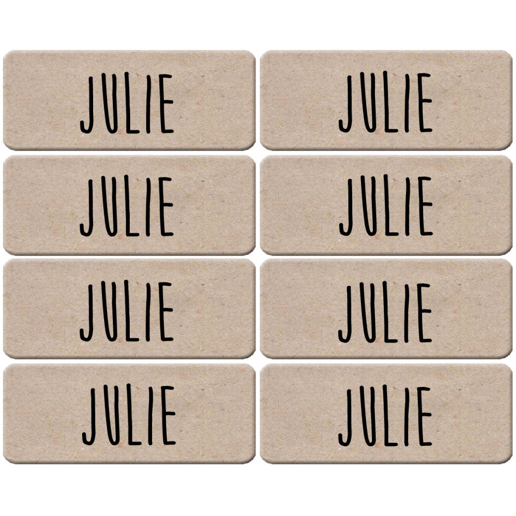 Prénom Julie - 8 stickers de 5x2cm - Sticker/autocollant