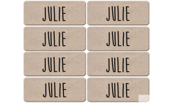 Prénom Julie - 8 stickers de 5x2cm - Sticker/autocollant