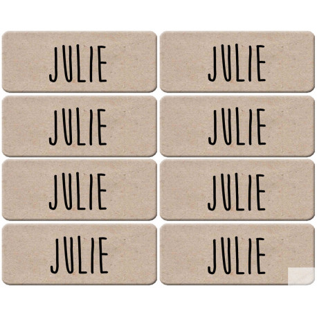 Prénom Julie - 8 stickers de 5x2cm - Sticker/autocollant