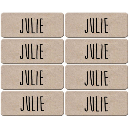 Prénom Julie - 8 stickers de 5x2cm - Sticker/autocollant