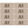 Prénom Julie - 8 stickers de 5x2cm - Sticker/autocollant