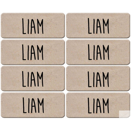 Prénom Liam - 8 stickers de 5x2cm - Sticker/autocollant