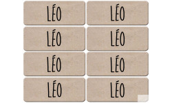 Prénom Léo - 8 stickers de 5x2cm - Sticker/autocollant