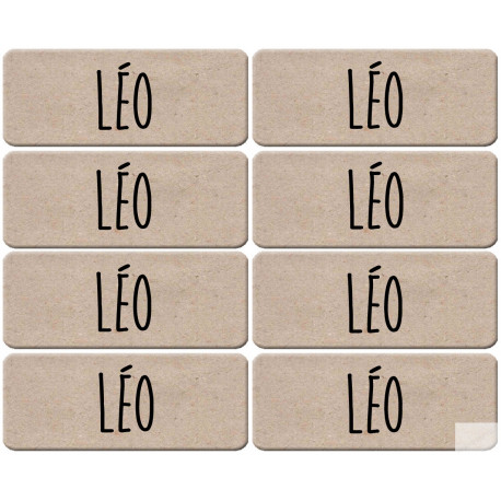 Prénom Léo - 8 stickers de 5x2cm - Sticker/autocollant