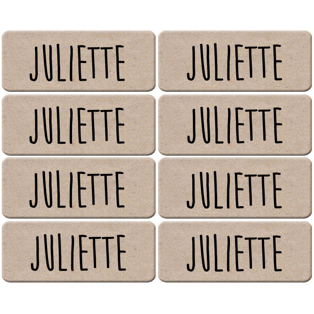 Prénom Juliette - 8 stickers de 5x2cm - Sticker/autocollant