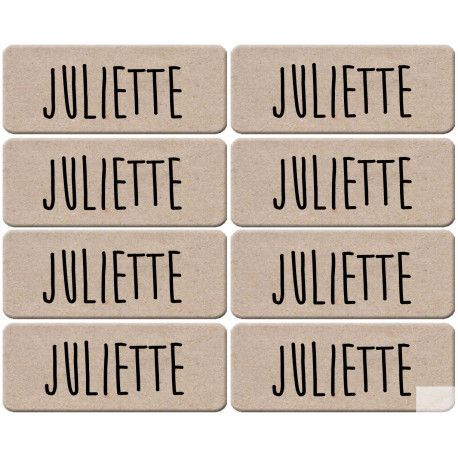 Prénom Juliette - 8 stickers de 5x2cm - Sticker/autocollant