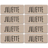 Prénom Juliette - 8 stickers de 5x2cm - Sticker/autocollant