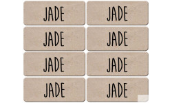 Prénom Jade - 8 stickers de 5x2cm - Sticker/autocollant