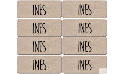 Prénom Inés - 8 stickers de 5x2cm - Sticker/autocollant