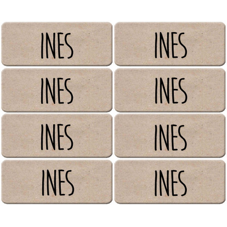 Prénom Inés - 8 stickers de 5x2cm - Sticker/autocollant