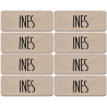 Prénom Inés - 8 stickers de 5x2cm - Sticker/autocollant