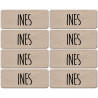 Prénom Inés - 8 stickers de 5x2cm - Sticker/autocollant