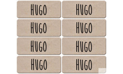 Prénom Hugo - 8 stickers de 5x2cm - Sticker/autocollant