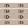 Prénom Hugo - 8 stickers de 5x2cm - Sticker/autocollant