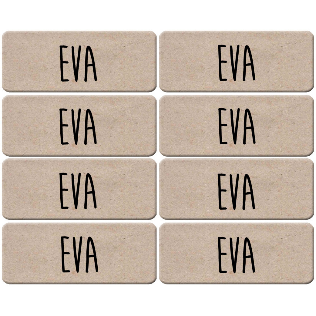 Prénom Eva - 8 stickers de 5x2cm - Sticker/autocollant