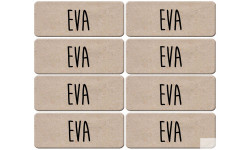 Prénom Eva - 8 stickers de 5x2cm - Sticker/autocollant