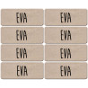 Prénom Eva - 8 stickers de 5x2cm - Sticker/autocollant
