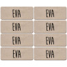 Prénom Eva - 8 stickers de 5x2cm - Sticker/autocollant